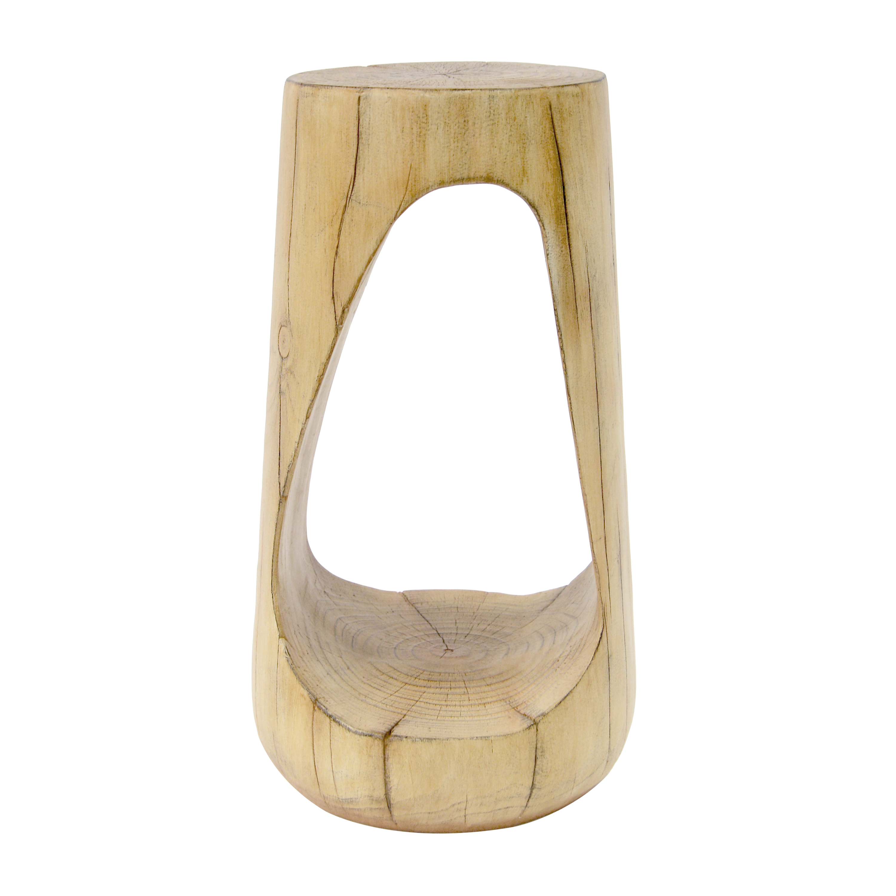 Table d'appoint Noble House grise MGO, texture bois, 67,5 cm de hauteur, naturelle