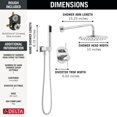 thumbnail image 2 of Delta Robinet Moderne Raincan Système de Douche Rond à 2 Réglages Incluant Pomme de Douche Pluie et Douchette à Main Chrome, Système de Douche Rainfall Chrome, Valve de Douche et Trousse de Garniture, Chrome 342702, 2 of 5