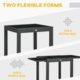 thumbnail image 4 of Outsunny Table à Manger d'Extérieur Extensible de 63 Pouces, avec Cadre en Aluminium, Noir, 4 of 10