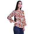 thumbnail image 3 of Moomaya Haut à Manches Longues Imprimé avec Patte de Boutonnage, Col Rond, Tunique d'Été Décontractée pour Femme, 3 of 5