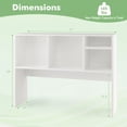 thumbnail image 3 of Costway Bibliothèque de Bureau pour Ordinateur, Organisateur de Rangement de Comptoir avec 4 Casiers, Blanc, 3 of 10