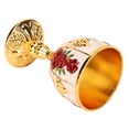 thumbnail image 4 of Calice à Vin, Style Rétro Largement Utilisé Calice Doré de 4 Po pour Banquet Fleur Rouge sur Or et Blanc, Or Rouge, 4 of 8