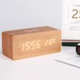 thumbnail image 3 of Réveil Numérique en Bois avec Fonction de Charge Sans Fil Luminosité Réglable LED Affiche 3 Alarmes Snooze Cadeau, 3 of 8