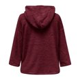 thumbnail image 4 of WEIYLL Fleece Jacket Women Thick Knitted Cardigan Solid Color Sleeve Furry Red Winter Coats Size M, 4 of 5