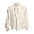 thumbnail image 1 of Kids Pirate Shirt Ruffle Victorian Renaissance Steampunk Shirts Girls Boys Gothic Medieval Costume 4-10 Years, 1 of 5