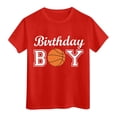 thumbnail image 4 of Chemises Garçons Été Manches Courtes Imprimé Basketball Tendance T-Shirt Rouge 4-5 Ans, 4 of 4