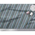 thumbnail image 3 of Soimoi Blue polyester Crepe Fabric Vertical Stripe Decor Fabric Printed Yard 42 Inch Wide, 3 of 5