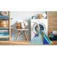 thumbnail image 2 of Ahgly Company Tapis d'Intérieur Lavable en Machine Carré Transitionnel Bleu, 4 Pieds Carré, 2 of 7