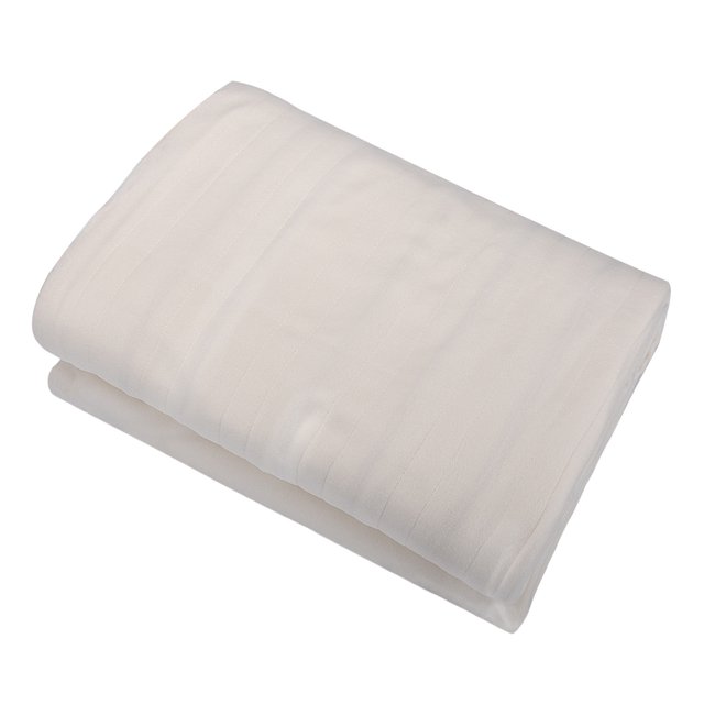 Beige Electric Heated Blanket, Double Control Warming Mattress Pad With Zoning Temperature, Auto Shutoff And Polyester Material For Bed, Sofa, Winter Use 61.81X83.86X9.84In 4.92Lb