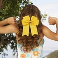 thumbnail image 4 of Iumwxz 6-inch Ribbed Satin Fishtail Double Layered Ribbon Bow Hair Clip For Children's Hair Accessories Hair Clip, 4 of 7
