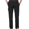 thumbnail image 1 of Birdeem Mens Pants Mens Fashion Drawstring Elastic Waist Solid Color Casual Sweat Length Pants, 1 of 1