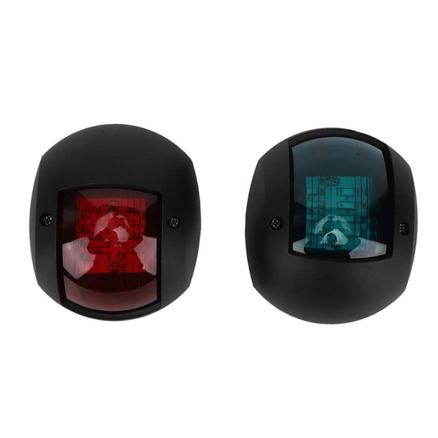 Boat Side Light, Navigation Signal Light Secure Red Green Lighting IP66 Waterproof For Pontoons Yachts White,Black