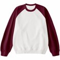 thumbnail image 1 of cfhntfmh Chandail à Col Rond pour Hommes Mode à Blocs de Couleur Manches Longues Chandail à Enfiler Hauts Chaud en Molleton Chandails de Base Automne Hiver Manteau, 1 of 5