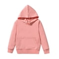 thumbnail image 1 of PMVFHDE Clearance Girls Long Sleeve Sweatshirt Casual Crew Neck Ribbed Tops Loose Fit Pullover,Pink,7-9 Years, 1 of 3