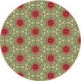 thumbnail image 1 of Ahgly Company Tapis Rond Lavable en Machine Intérieur Transitionnel Brun Selle, 4 Pieds Rond, 1 of 7