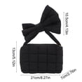 thumbnail image 3 of SIYTUAU Pleated Bow Bag Womens Handbag Shoulder Solid Color Crossbody Bag For Daily Use In Black Color Black, 3 of 6