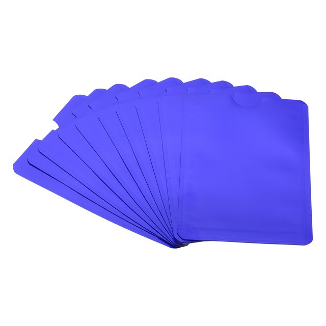 Unique Bargains RFID Blocking Sleeves Identity Theft Prevention Credit Card Secure Protector Holders Sleeves Blue 10Pack