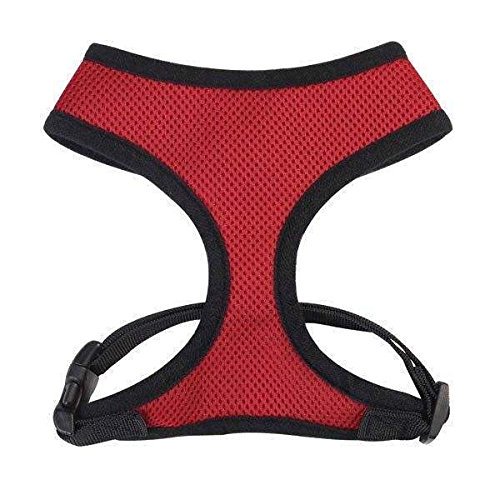 Anti Pull Breathable Mesh NO CHOKE Dog Harness Selections - 10 Colors & 5 Sizes(xSmall Red Harness)