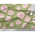 thumbnail image 2 of Soimoi Cotton Duck Fabric Check & Roses Floral Print Fabric by The Yard 42 Inch Wide, 2 of 3