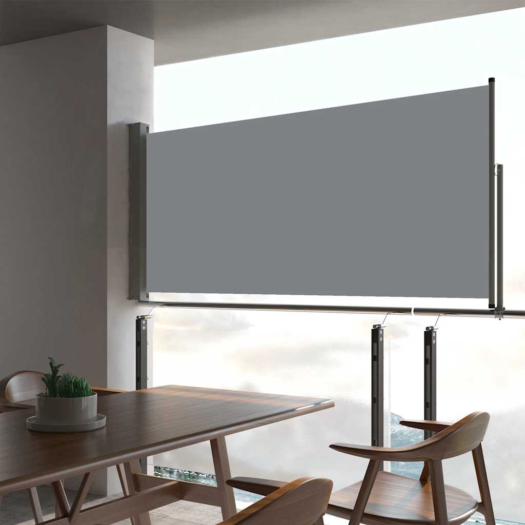 vidaXL Auvent Latéral Rétractable pour Patio 60x300 cm Gris