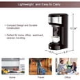 thumbnail image 2 of Coffee Maker, Single Serve Coffee Maker Machine 6 to 14 oz With Permanent Filter, Compatible with K Cup Pod & Ground Coffee, Mini Size,Gray, 2 of 6
