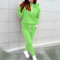 thumbnail image 2 of Timegard Womens 2 Piece Outfits Drawstring Hooded Long Sleeve Pullover Sweatshirt Cinch Bottom Sweatpants with Pockets Sets, 2 of 7