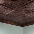 thumbnail image 5 of Fasade Rosette Vinyl 2ft x 4ft Glue Up Ceiling Panel Oil Rubbed Bronze 5 Pack, 5 of 5