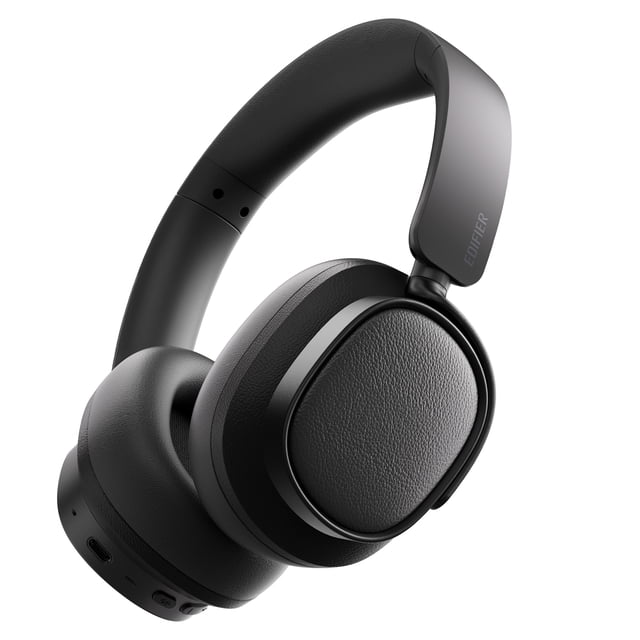 Edifier Écouteurs Antibruit Actifs Noirs, avec Conception Circum-Auriculaire, Coussinets d'Oreille en Cuir Souple et Serre-Tête en Acier Léger. Audio Haute Résolution Certifié avec Haut-Parleurs Revêtus de Titane 40 mm Prenant en Charge les codecs LDAC, AAC et SBC. Offre une ANC Hybride avec Multiples modes, Connectivité Bluetooth 5.4, Recharge Rapide et construction Pliable pour la Portabilité. microphones Intégrés Assurent des Appels Clairs.