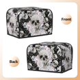 thumbnail image 3 of Toaster Cover 4 Slice Skull Dustproof Bread Maker Cover Fingerprint Bakeware Protection Wide Slot Toaster Bag Reusable Kitchen Small Appliance Cover TC278, 3 of 5