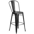 thumbnail image 1 of Bowery Hill 30" Contemporary Metal Bar Stool in Distressed Black, 1 of 9