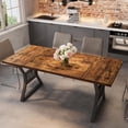 thumbnail image 1 of AKDSteel 70.8in Dining Table for 4-6, Rectangular Table for Kitchen and Dining Room, Farmhouse Kitchen Tables with Large Tabletop, 1 of 9