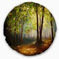 thumbnail image 1 of Summer Forest - Landscape Printed Throw Pillow - 20 Inches Round, 1 of 4