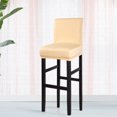 thumbnail image 1 of PiccoCasa Stretch Spandex Bar Stool Cover for Short Back Chair Champagne 1, 1 of 8