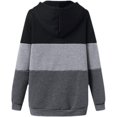 thumbnail image 5 of Chandails à Capuche Zippés pour Femmes Rabais de 50 % en Liquidation Mode Décontractée à Agencement de Couleurs Chandail à Capuche à Manches Longues Veste, 5 of 5