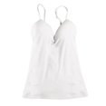 thumbnail image 1 of TISHITA Womens Adjustable Strap Built In Bra Tank Tops Camisole M White, 1 of 8