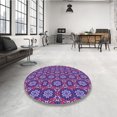 thumbnail image 4 of Ahgly Company Machine Washable Indoor Rectangle Transitional Purple Area Rugs, 2' x 4', 4 of 7