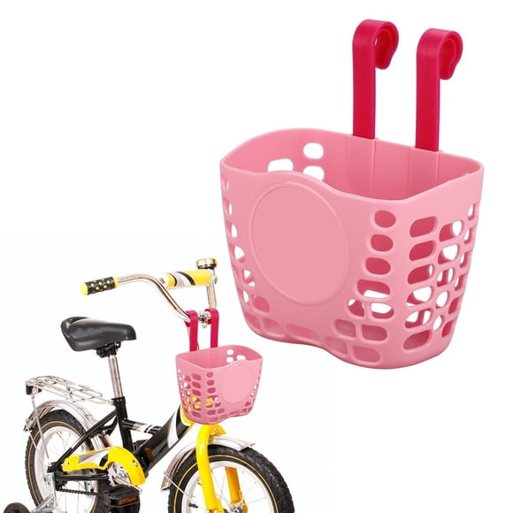 DEBGFS Kid's Bike Basket Bicycle Handlebar Basket,pink