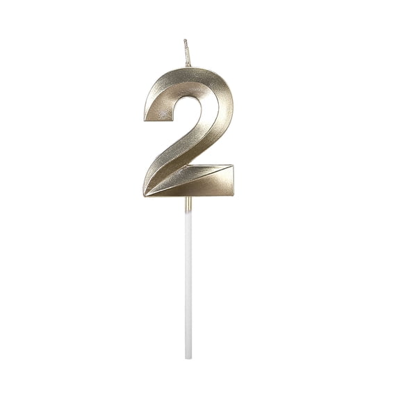 Begine Scented Candles Clearance,Number Birthday Candle Age Candle Cake Decoration Party Supplies Gold 2,1 Number Birthday Candle