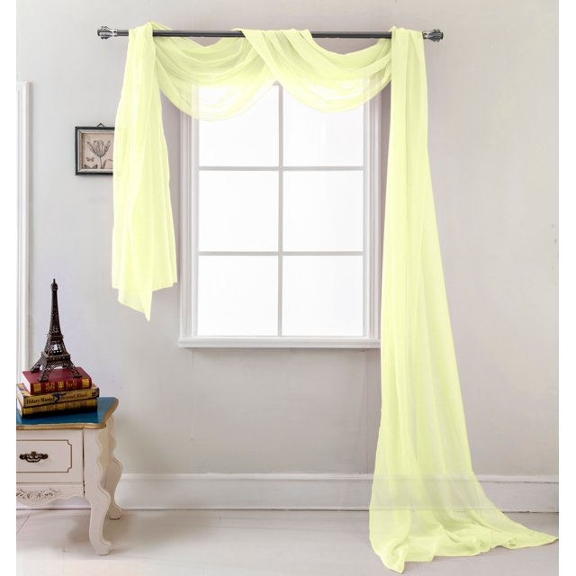 RT Designers Collection Celine Transparente 54 x 216 Po. Foulard-Rideau Transparente, Miel