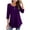 Purple 2, variant on FAIWAD Oversized Tshirts for Women 3/4 Sleeve Button Decor Tops Cute Round Neck Basic Business Tees Blouses