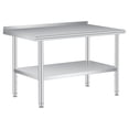 thumbnail image 2 of BeesClover 24*48/60*24 Inches Stainless Steel Table for Prep & Work, NSF Metal Commercial Heavy Duty Table with Adjustable Under Shelf and Foot,Backsplash for Restaurant, 2 of 7