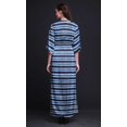 thumbnail image 4 of Bimba Robe Longue à Rayures en Rayonne Shibori pour Femmes, Robe de Plage Boho, Cocktail, Fête, Maxi, Fendue, Très Petite, 4 of 6