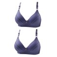 thumbnail image 1 of Penkiiy 2PC Womens Lingerie Bras Plus Size Underwear Bralette Bras Comfortable Bra 44 Blue, 1 of 1
