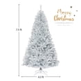 thumbnail image 2 of Gymax 7.5 FT Silver Tinsel Christmas Tree Artificial Hinged Tree Holiday Decoration, 2 of 10