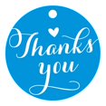 thumbnail image 1 of 100 PCS Personalized Thank You Hang Tags Custom Wedding Favors Gift Circle Paper Tags, 1 of 1