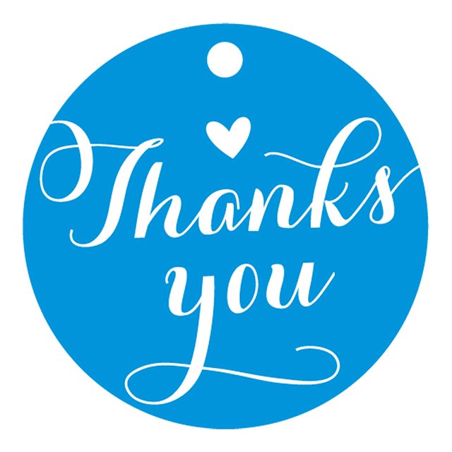 100 PCS Personalized Thank You Hang Tags Custom Wedding Favors Gift Circle Paper Tags