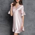 thumbnail image 4 of Jusqu'à 65 % de Rabais! Robes d'Été Mode pour Femmes 2024 Grande Taille à Manches Courtes Robe à Col en V, 4 of 7