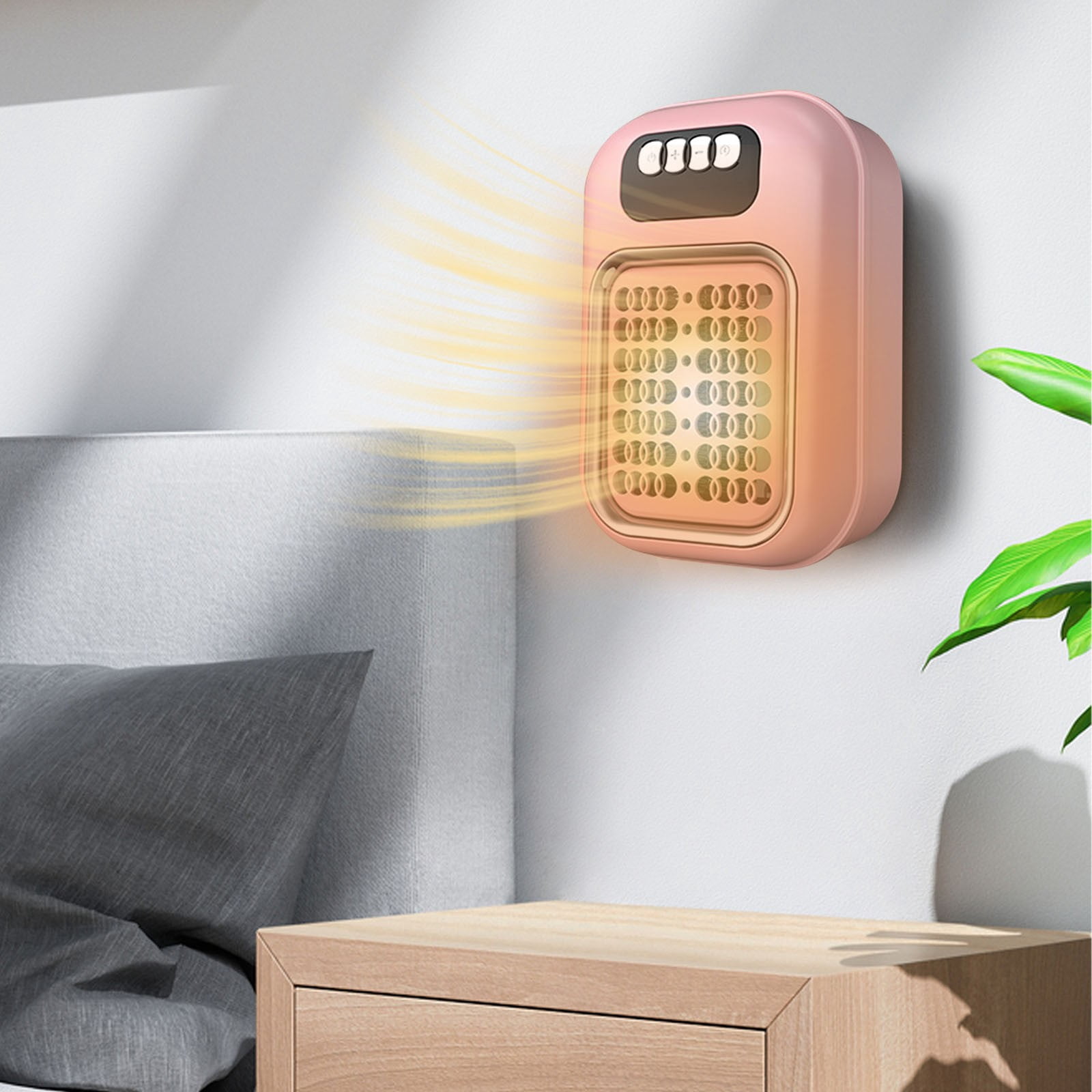 Yanzu3 Mini Heater, Portable Small Household Heater, Silent Hot Fan for Office and Bedroom, Energy Efficient Heater for Home Use