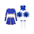 thumbnail image 2 of Aislor Uniforme de Cheerleading pour Filles Enfants Tenues de Cheer Patchwork Métallique Costume de Compétition Performance D01 6, 2 of 5