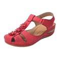 thumbnail image 2 of LSLJS Chaussures Compensées pour Femmes, Sandales Confortables à Fleurs Ajourées à Bout Rond pour Femmes Dames Fille, Chaussures à Semelle Souple, 2 of 4